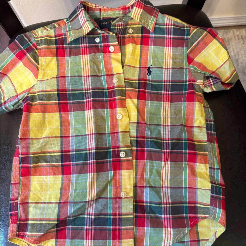 Ralph Lauren Kids Plaid Shirt – Size 4T